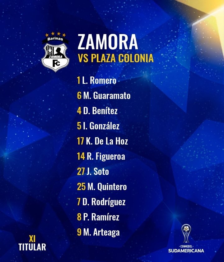 superfutboluy's tweet photo. #Sudamericana | Equipos confirmados así salen a la cancha Plaza Colonia- Zamora https://t.co/EPkZ2mp5y5