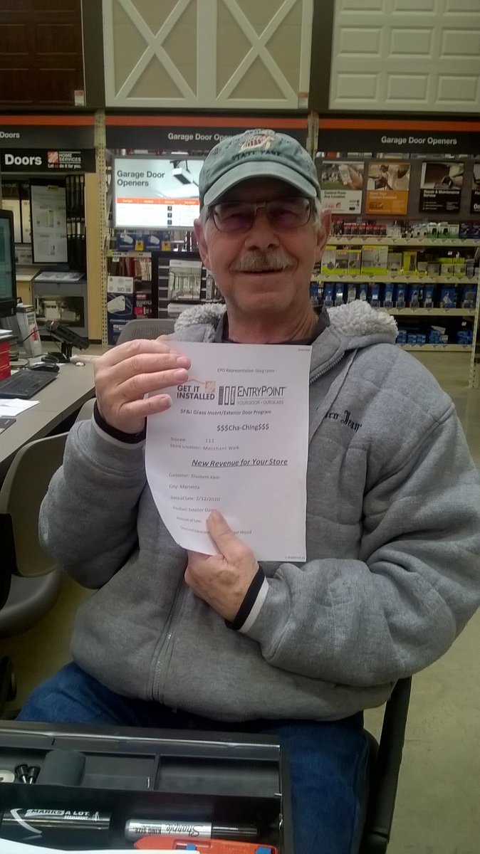 DouglasLyon6's tweet photo. Michael H. at Merchant's Walk Store #111 and team have provided Entrypoint Doors and HD with quality leads that have turned into big. Sales, thank John! @CandiceSFarley @Chuckpowerhouse @TimsartainE @brettbutlerEPDW https://t.co/WiJVGEwxed