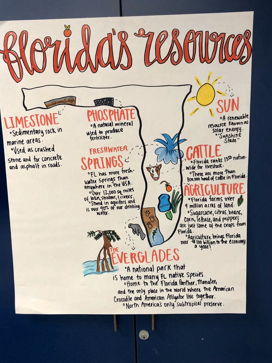 Isabella Derosa Johnson On Twitter When Kids Aren T Sure About Florida S Resources You Make An Anchor Chart For Them