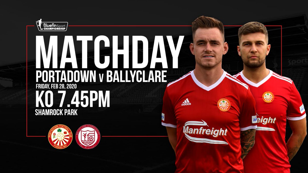 Big game under the lights at Shamrock tomorrow night when we play Ballyclare Comrades in the Bluefin Sport Championship

We'd love to see a big &amp; vocal support including those local Mid Ulster league players who can't get to follow the Ports each Saturday

9 cup finals to go 🏆