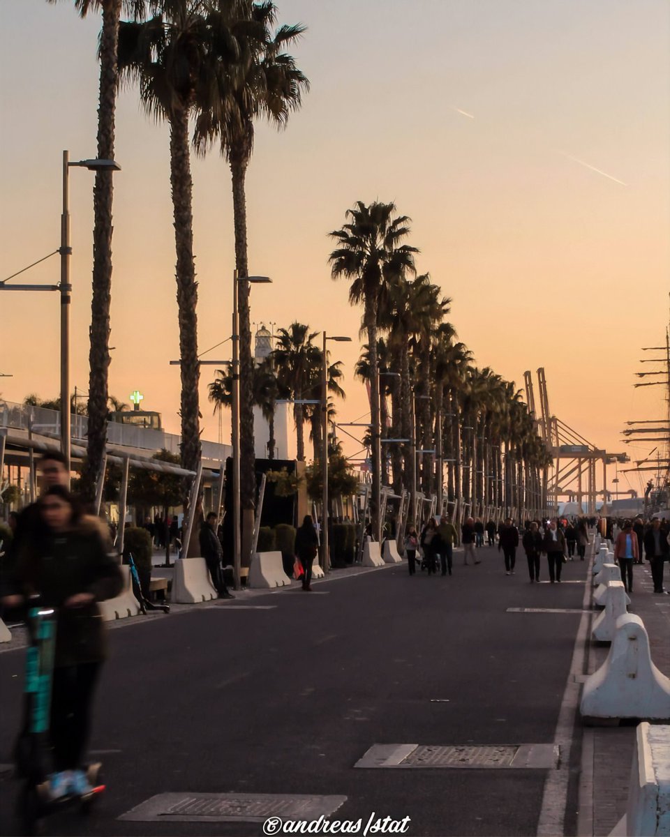 La cálida luz crepuscular y la brisa mediterránea 🌴🌆 envuelven el ocaso en el Puerto de #Málaga.

📷 @modr4tv
instagram.com/p/B9FfMCNnxOd/