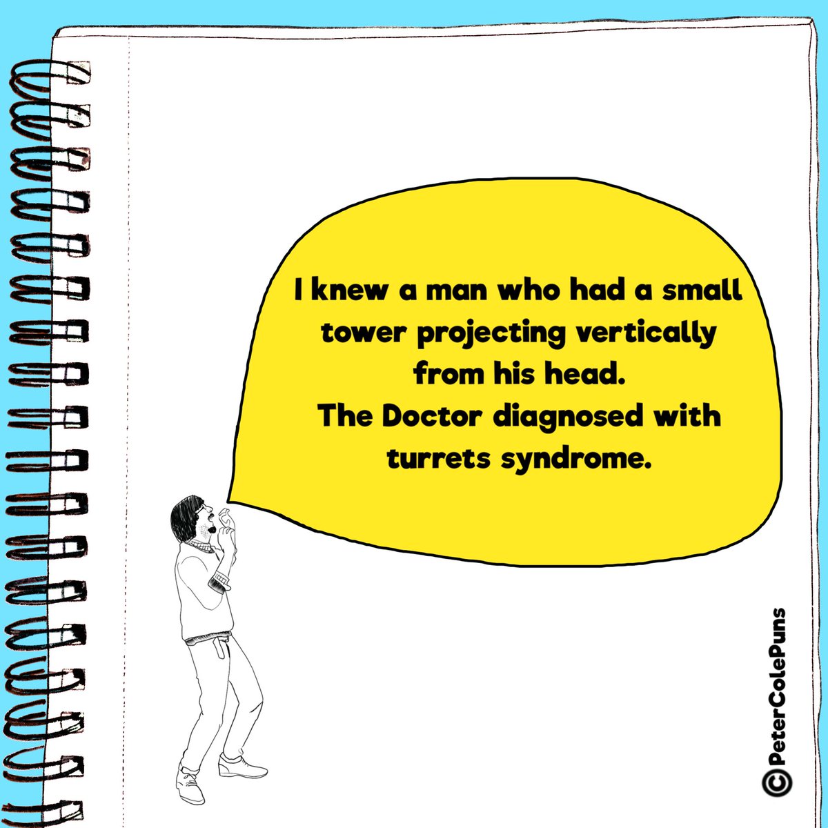 petercolepoet's tweet image. #puns #punny #punderful #twitterpuns #funny #silly #wordplay #turrets #onlyjoking