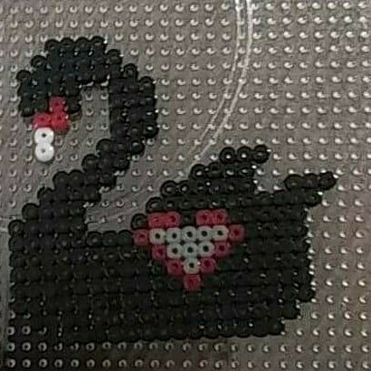 James on X: [New] Black and white Swans made with miniature perler beads  #Blackswan #perlerbeads #swan Link in bio  / X