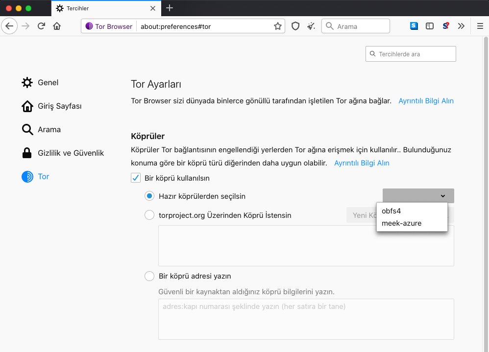 torproject's tweet photo. Türkiye’deki arkadaşlar! 

Ülkenizde Tor engelliyse ve internetiniz yavaşlatılıyor, sansüre uğruyorsa sansürsüz internete erişmek için Tercihler’den yeni bir köprü seçin. https://t.co/2rW2RS3EzX https://t.co/wXTI3JWXj2