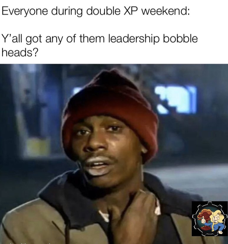 WreckItRenee's tweet image. Every time... #DoubleXPWeekend #Fallout #Fallout76 #Gaming #LevelUp #Grind #LiveStream #WreckItRenee #FacebookGaming