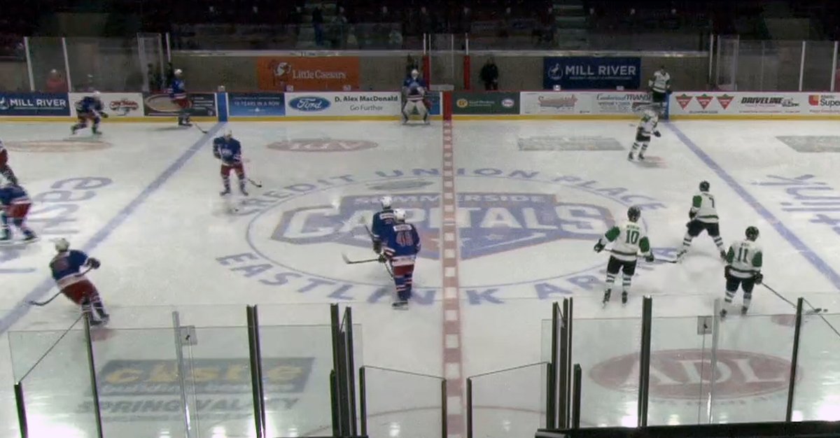THEMHL's tweet photo. Warmups are underway! @SsideCapitals and @GFRapidshockey coming up at 7. #353Watch https://t.co/cGdG9p5J5i