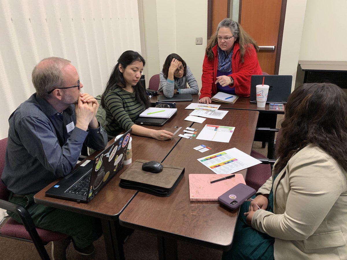 CTAC members having conversations about how Seesaw can be used to support Balanced Literacy #arlingtech <a href="/AISDTI2/">Arlington ISD Technology Integration & Innovation</a>