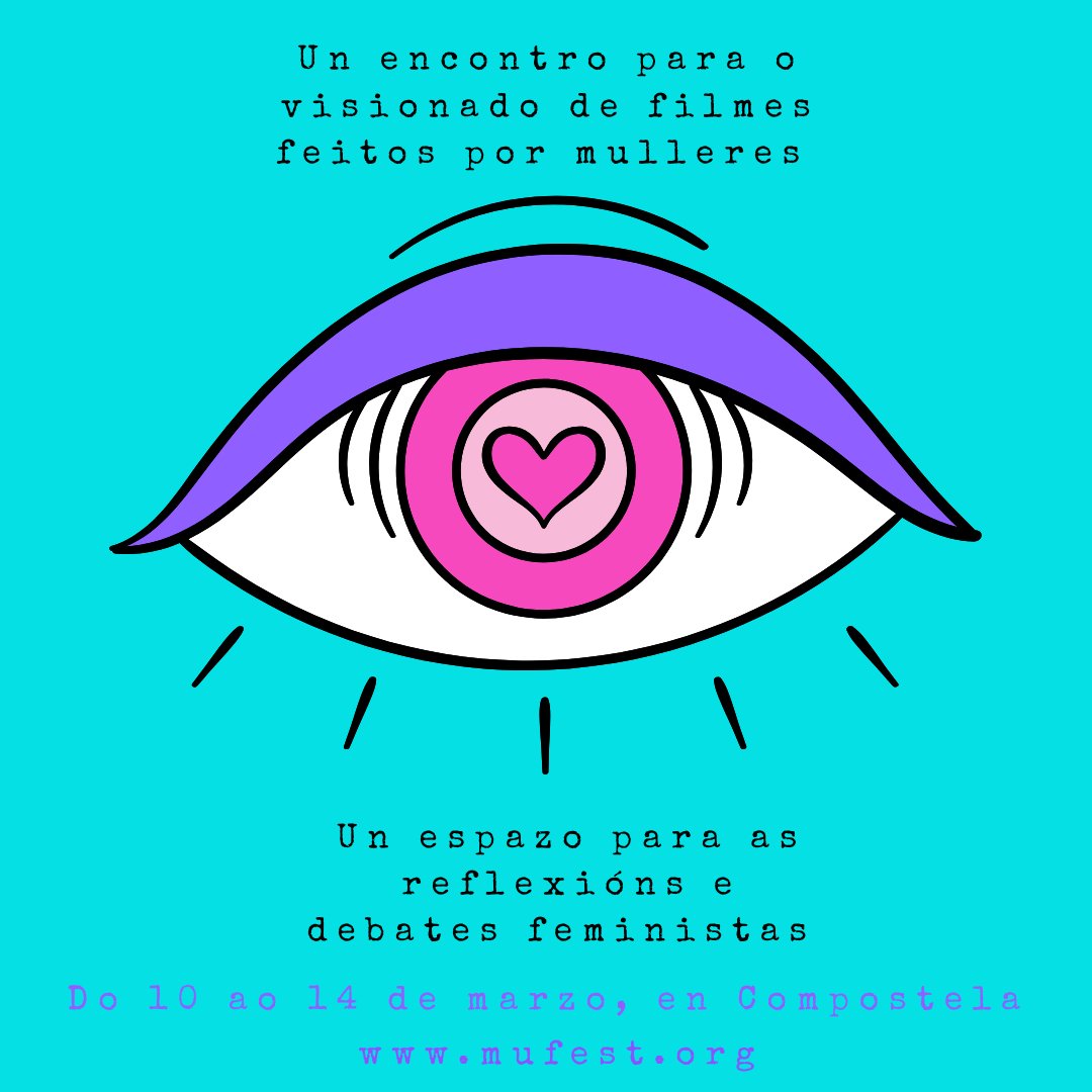 IvMufest's tweet photo. 18 filmes, un encontro de festivais de cinema feito por mulleres, un obradoiro de contrapublicidade feminista, unha mesa redonda sobre o sector cinematográfico galego e unha super festa de clausura coa A banda da Loba e Pan Sen Fron. 

De balde e libre acceso.

Contamos contigo? https://t.co/lE4qm9dz8Y