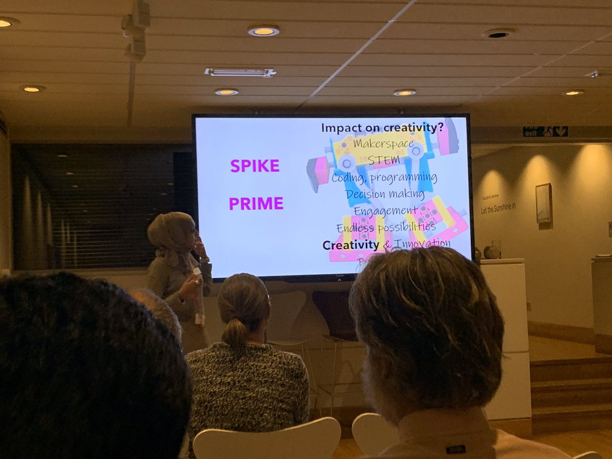 ShafinaVohra's tweet photo. Another lovely event hosted by @denmarkinuk #edtechshowcase. Shared #spikeprime. Insights from @ShapeRobotics and wizkids whilst meeting my friends @LEGO_Education @raisingrobots @CreativeHutEdu new, exciting partnerships! Busy day with all things lego at uni too! #tired https://t.co/ERxruG7YJR