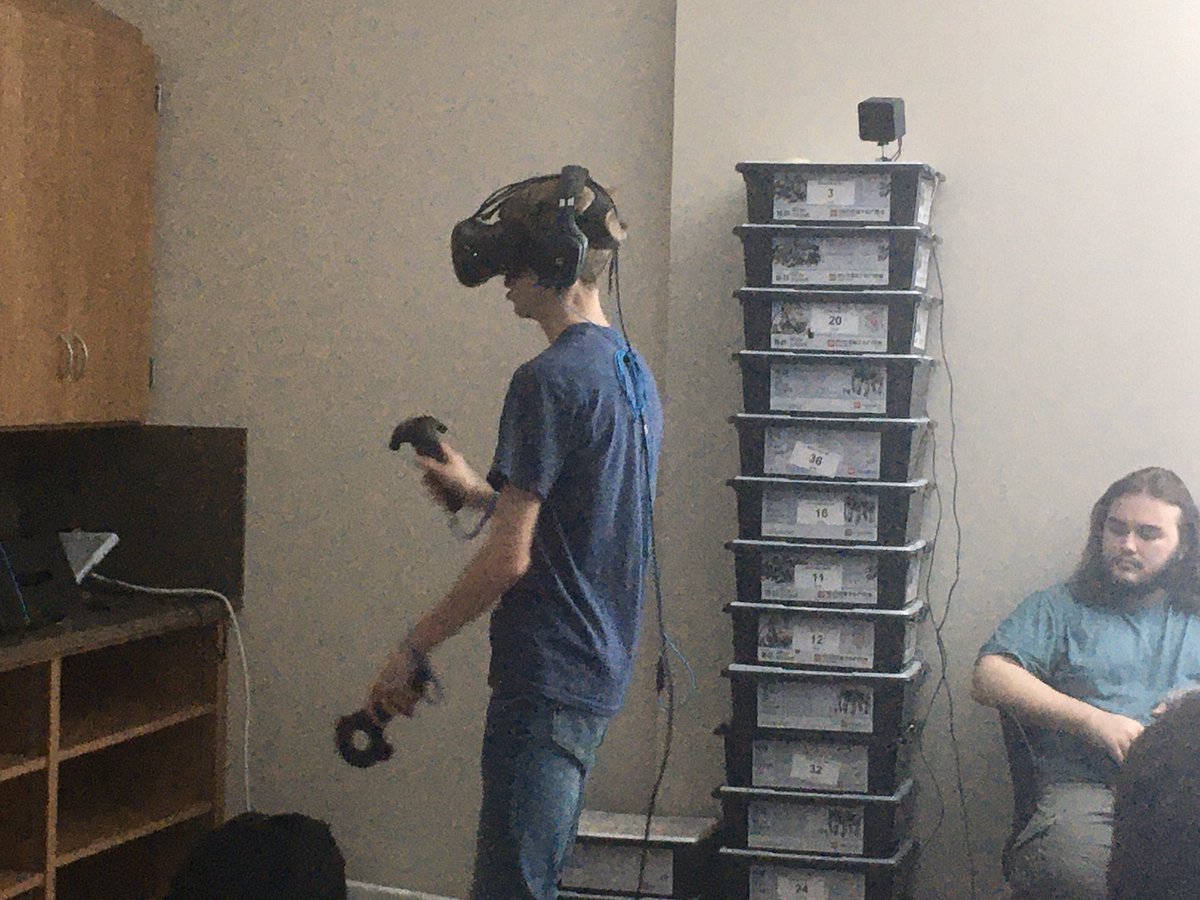 GHS Computer Science 3 class working on Unity in Virtual Reality #1LISD #DLDay #Good2Great