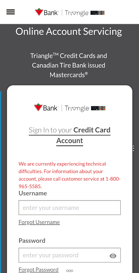petemora's tweet photo. @CanadianTire What's going on with the website/app? Can't login or reset password. Called support, no help whatsoever. https://t.co/pO2XwfHC9R
