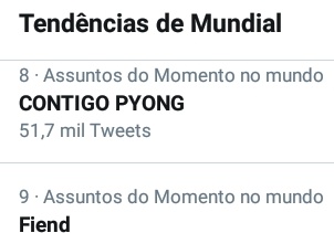 PyongNews's tweet image. OITAVO NO MUNDO / PRIMEIRO NO BR

CONTIGO PYONG
