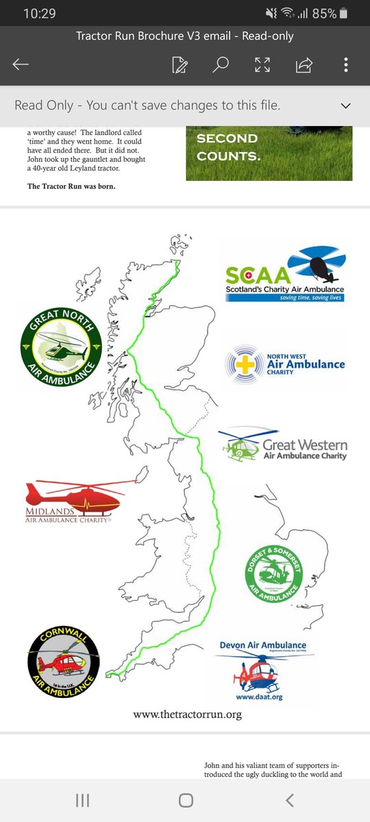 These are the Air Ambulance John will be helping on his tractor run