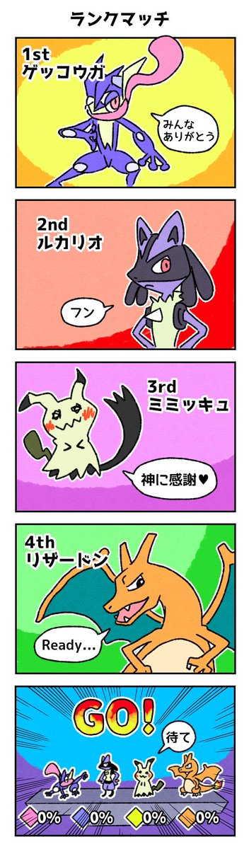 投票結果の並びで思ったこと #四コマ漫画 #ポケモン 