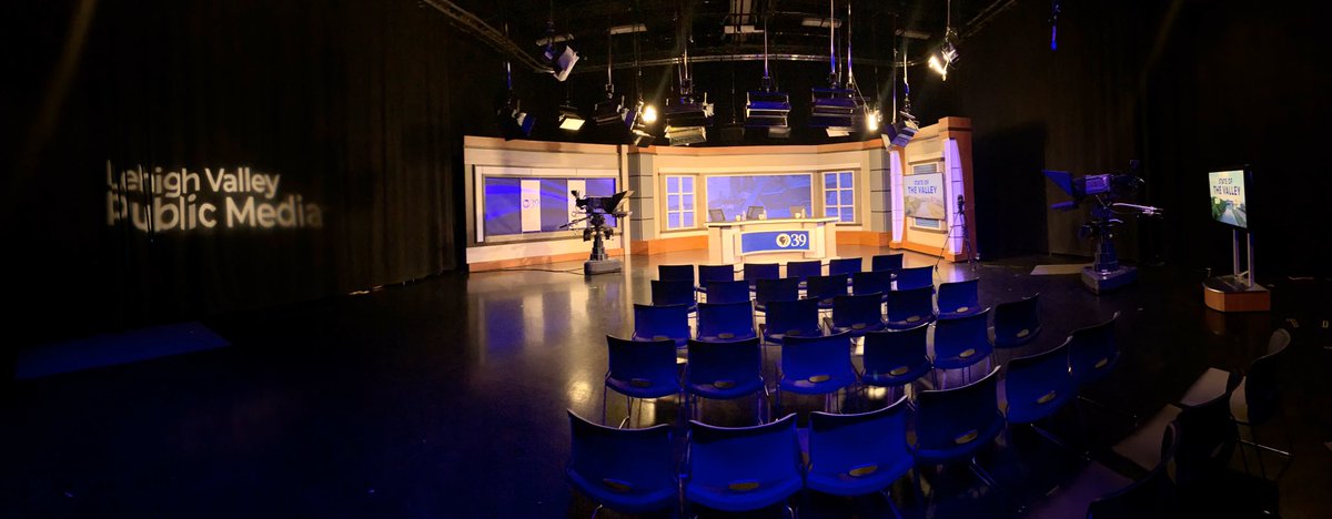 PBS39Channel's tweet photo. 📺 We are getting ready for our #StateoftheValley broadcast with the mayors of #Allentown, #Bethlehem and #Easton. Watch live beginning @ 7 on #PBS39 or on our Facebook page.
#lehighvalleypublicmedia #wlvrnews https://t.co/JDTcic1BJd