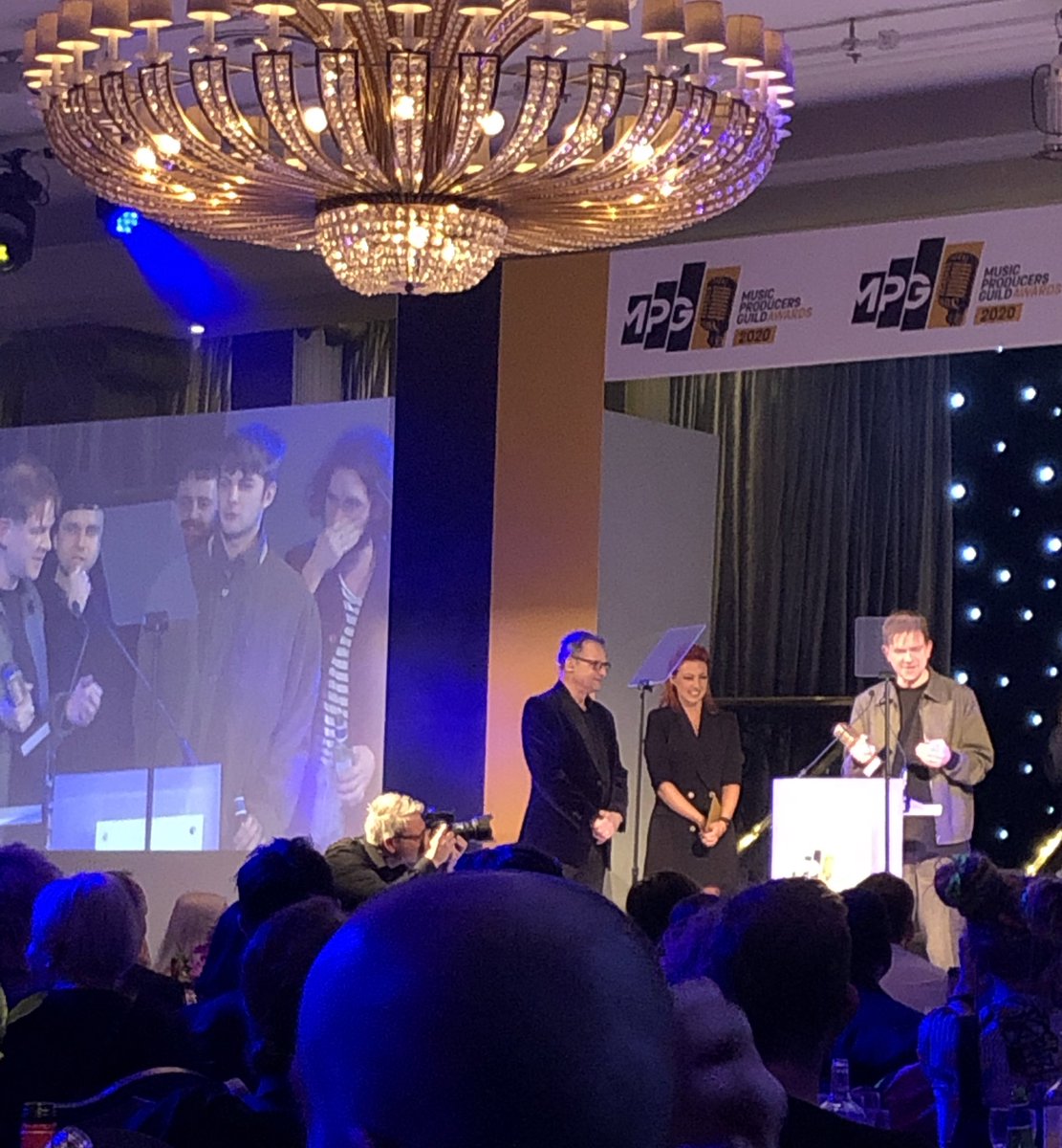 MusicWeek's tweet photo. And the final award of the evening, UK Producer of the Year, goes to Dan Carey #MPGAwards https://t.co/8DtR1QvvaV