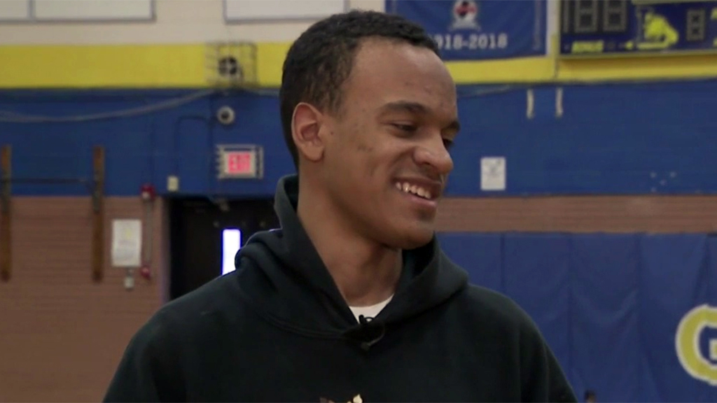 CBSNewYork's tweet photo. A local high school senior with autism takes his shot, and recently his hoops dream came true. See the heartwarming story: https://t.co/DAfrV263LC https://t.co/Z5KDkJSJkP
