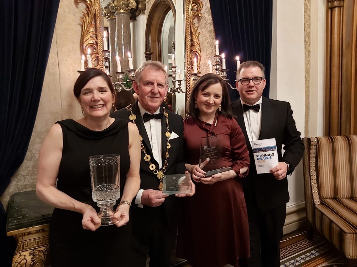 LimerickCouncil's tweet photo. Congratulations to our @LimerickCouncil team at @IrishPlanInst awards tonight! We’ve been announced as overall winner, also winner of Management&amp;Delivery and highly commended in the participation and engagement category! Well done to all 🙌🏻 #HowLimerick #LimerickEdgeEmbrace https://t.co/IJFWq0Cg7m