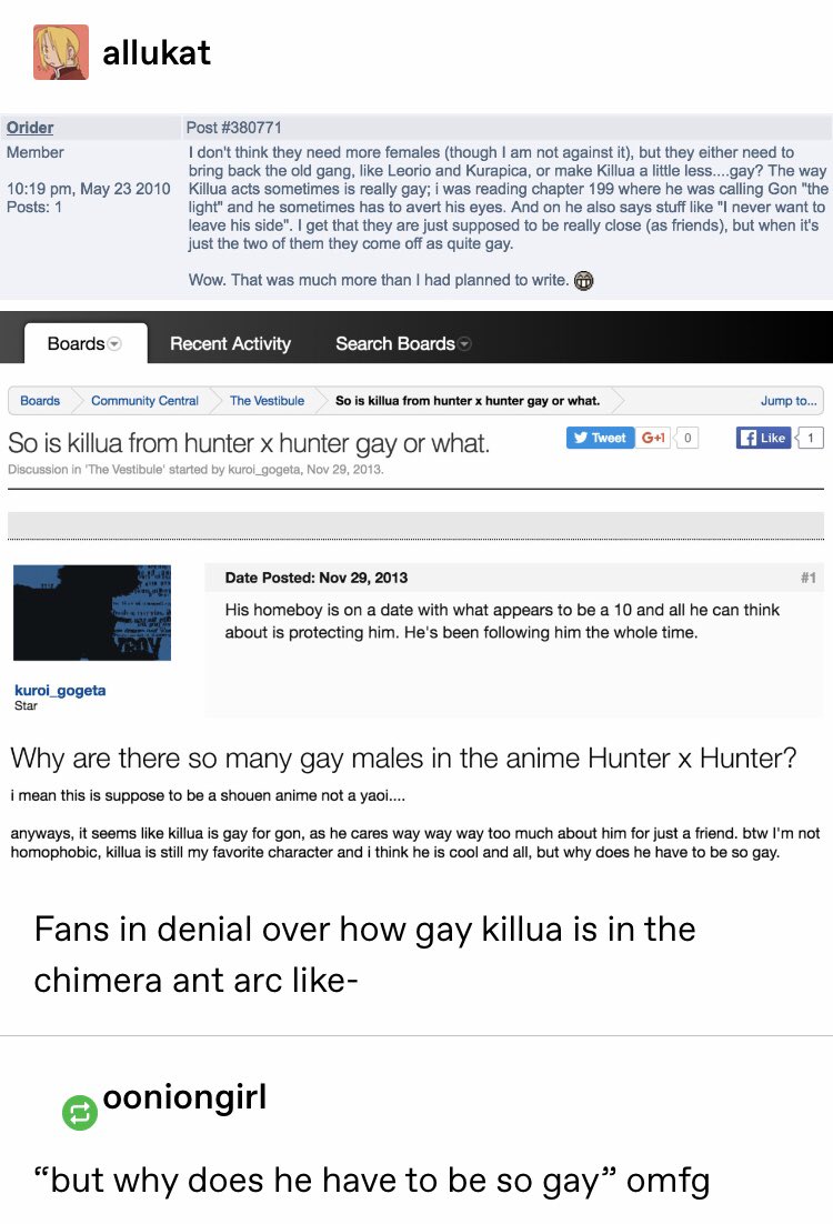 63. so is killua from hunter x hunter gay or what