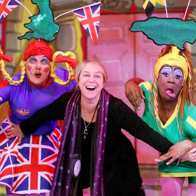 BazBam's tweet photo. Oh, No she isn’t! But, sadly , she is. ⁦@McKennaSusie⁩ is putting her famous panto days directing annual cheer ⁦@HackneyEmpire⁩ behind her to concentrate on post as associate director ⁦@KilnTheatre⁩ . “It has been a really tough decision, “ Susie told me. https://t.co/GfT84xqrBp