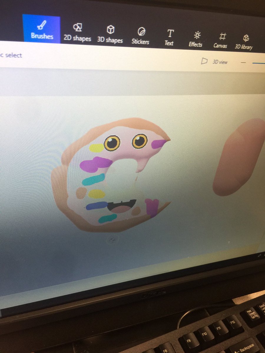 Donut Creatures 🍩 with #MicrosoftPaint3D  #HCISDDLDAY20  #DLDday <a href="/LamarEagles/">Lamar Eagles</a> #creativity #steam #technology