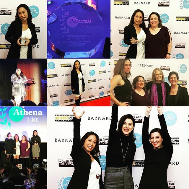 tricialdirector's tweet photo. Short trips to New York for the @athenafilmfest #AthenaList awards ceremony. Couldn’t help but be a little star struck with @gloriasteinem, @beaniefeldstein and #GretaGerwig there! https://t.co/jiev7AhFHU https://t.co/9uLAiI4688