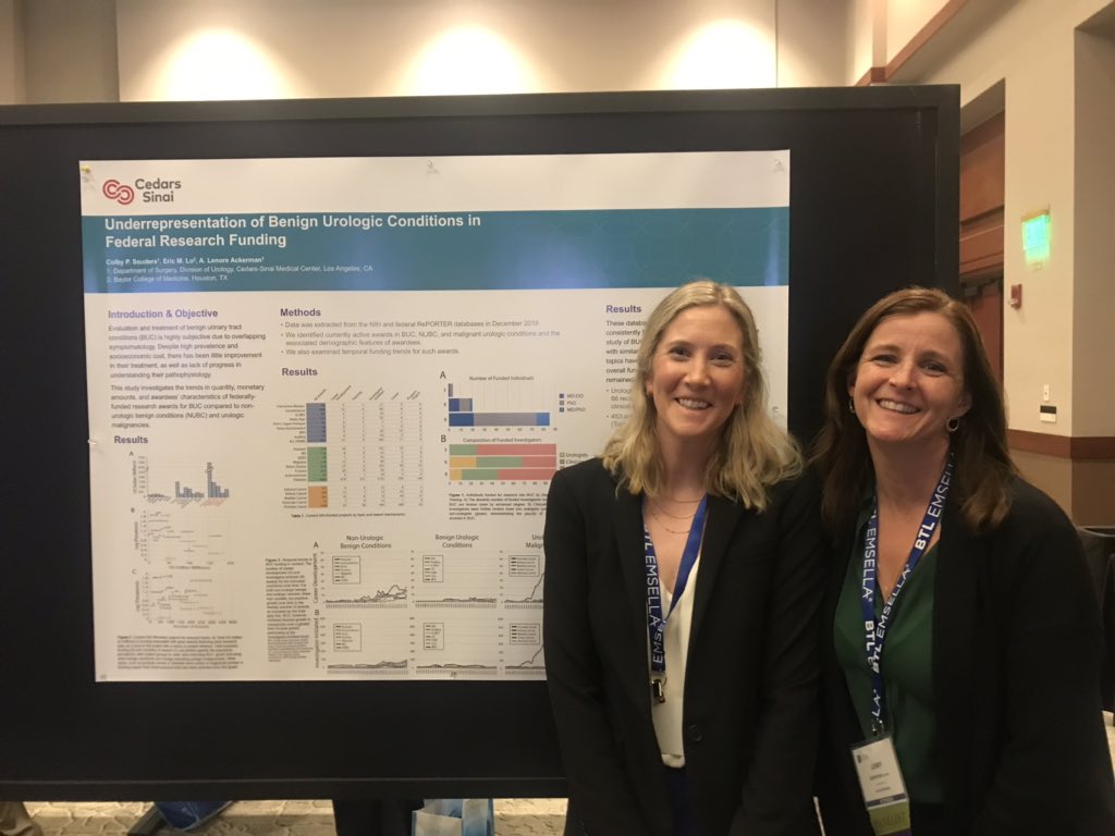 Study by @csouders5 and @DrLAckerman revealed underrepresentation of funding for benign urologic disease. @sufuorg #sufu2020 #sufu20 @CedarsSinai @UroResidentsCS