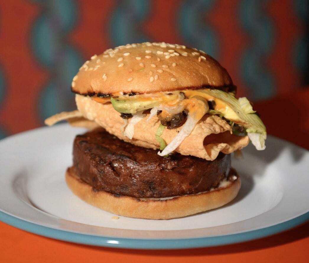 Last chance for our first #DressYourBurger special, a masterpiece by <a href="/AdamKenworthy/">Adam Kenworthy</a> topped with mushrooms, avocado, peri peri sauce, and papadum. 

Stop by and get yours through the end of February in support of <a href="/grownyc/">GrowNYC</a>.