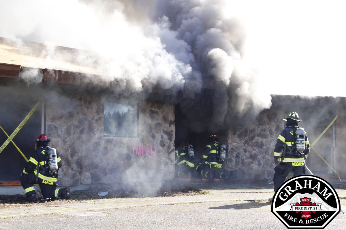 A few of our favorite 📸 from today’s training burn in #Graham to make room for <a href="/BethelSD/">Bethel Schools</a> new High School!