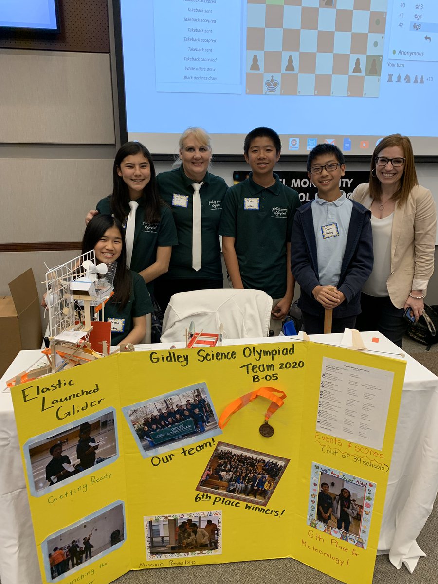 EMCSD_Personnel's tweet photo. EMCSD Tech Fair 2020. Our Gidley Science Olympiad team.  6th place and heading to the state competition. @DrMaribelGarcia https://t.co/3uUaZ3Nl7w