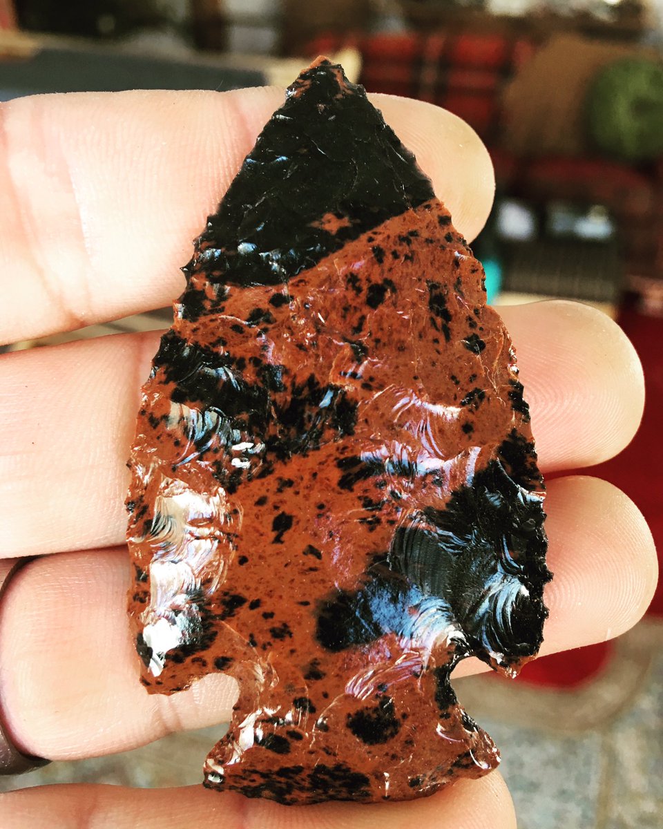 Naturalistics_'s tweet photo. Check out this obsidian point made by Stefan!⁠⠀
.⁠⠀
As mentioned in the previous post, Stefan has been killing it with the flintknapping lately. Check out our new podcast (episode 30: experiments in archeology) about what we can learn from practicing these ancestral skills. https://t.co/TUAR41oJpF