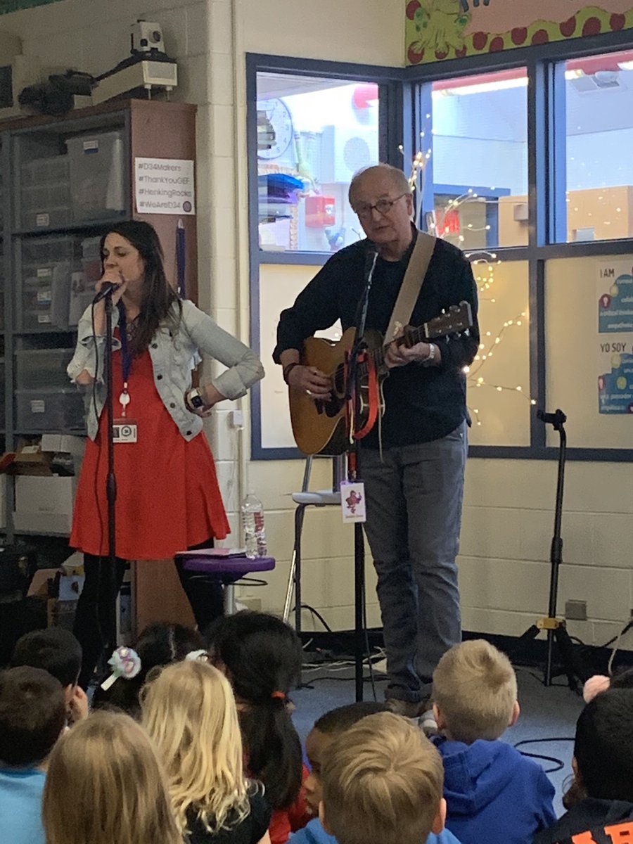 Had the best time singing with my dad at school today! HENKING kids have amazing voices, smiles, and spirit!!!! #weAreD43 #henkingrocks