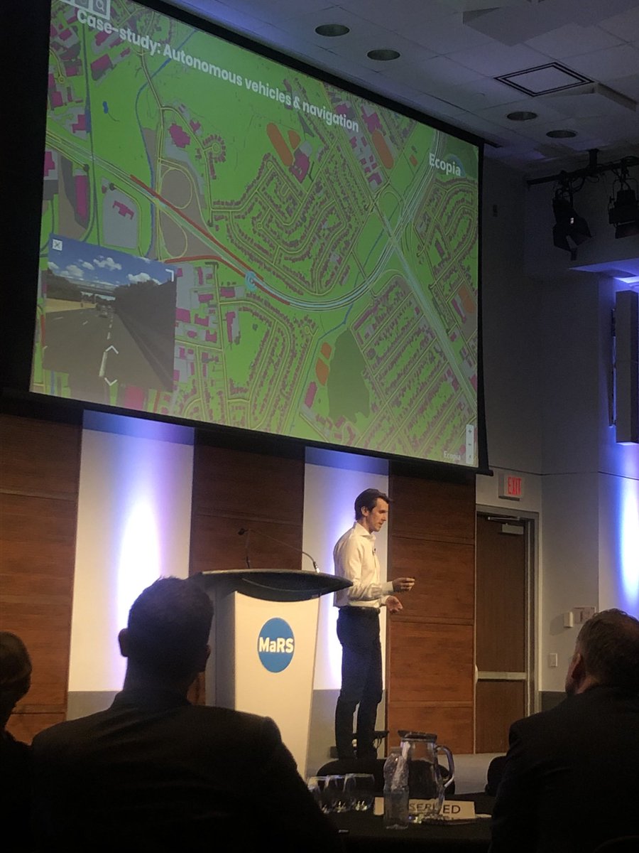 Watching ⁦<a href="/Jonlipinski/">Jon Lipinski</a>⁩ own the stage ⁦<a href="/MaRSDD/">MaRS</a>⁩ telling the powerful story of what impactful changes ⁦<a href="/EcopiaAI/">Ecopia AI</a>⁩ is going to enable through the world!  You should get to know what they do!