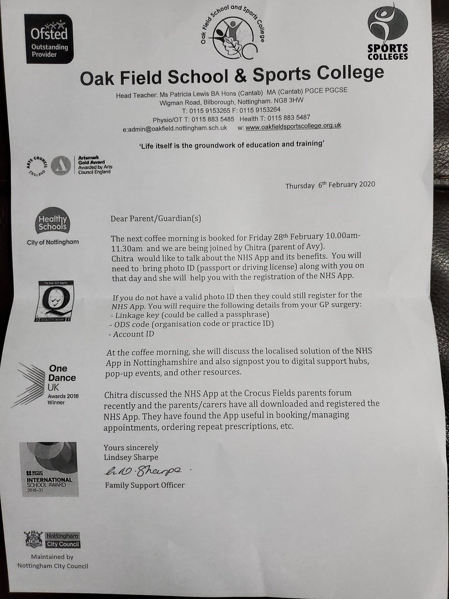 chitraacharya's tweet photo. Parents coffee morning at #OakFieldSchool today to promote:
@NHSDigital #NHSApp
@Connectnotts #DigitalSupportHubs
@patientsco #PFDS
etc
@NHSNottingham
@careinMidNotts
@SouthNottsICP
@NCGPANottm
@ncitycare
@LexyFarrow
@JayneB_Jones
@AnnieMeakin1
@kalpski
@ODPMorgan
@NottsPCF https://t.co/qHgq6I5ZMn