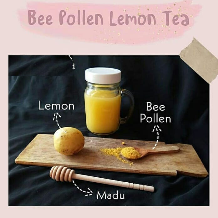 Bismillah 

Resep Pemulihan keletihan fisik maupun psikis 

* 1 sdt Bepolen
* 1/2 buah perasan jeruk lemon ( 
    jeruknipis )
* 1 Sdt Madu ( bisa di tambah )
* 300 Ml air hangat

caranya : 
* seduh lemon dengan air hangat
* tambahkan bepolen &amp; madu 
* minum selagi hangat