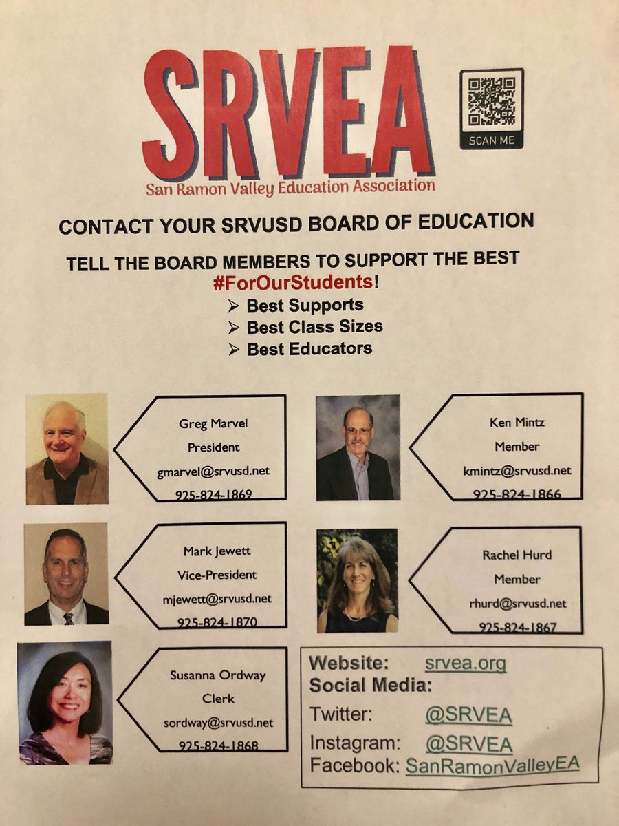 LOSRVEA's tweet photo. Contact the school board! Tell them how you feel! Reach out, help your teachers and your students!
⁦@SRVEA⁩ ⁦@cta⁩ #RedForEd #forourstudents https://t.co/1GMxTGlNfT