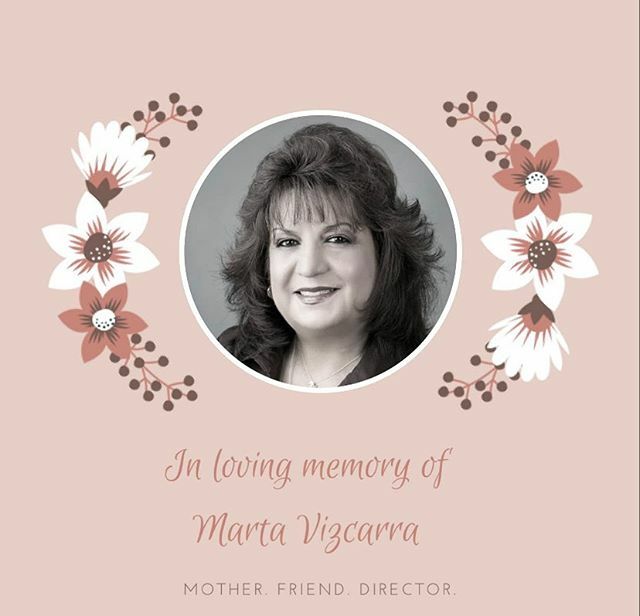 MissEstrellaOT's tweet photo. It is with a heavy heart that we must say goodbye to one of our local directors, Marta Vizcarra. Marta will be forever remembered for her acts of kindness. Please keep her family in your thoughts during this incredibly difficult time. https://t.co/lFr8meQaKI https://t.co/aChuCbEWKP