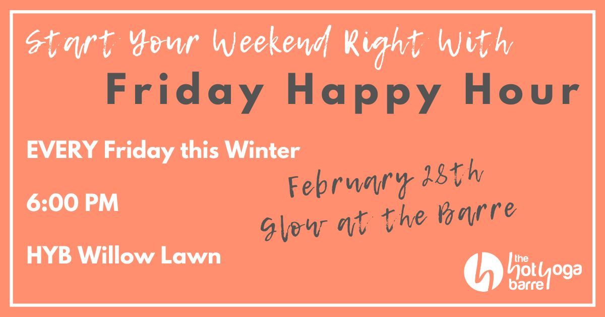 There's still time to register for tomorrow's Happy Hour at <a href="/thehotyogabarre/">The Hot Yoga Barre</a>.