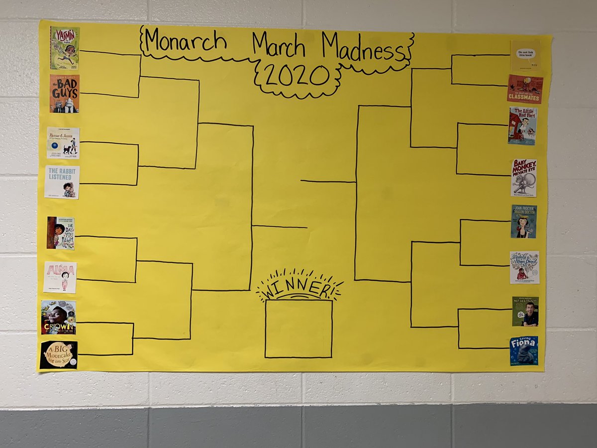 Jeff Smykal (@jeff_smykal) on Twitter photo 2nd Grade is excited to start our Monarch March Madness 2020 bracket! #204reads #readingvolume
@Cross_McCarty2C @MrsWynne_2W @lleibforth <a href="/mustangpride204/">McCarty Elementary</a> <a href="/McCarty_LMC/">Miss Katie Dahlquist</a> 2nd Grade is excited to start our Monarch March Madness 2020 bracket! #204reads #readingvolume
@Cross_McCarty2C @MrsWynne_2W @lleibforth <a href="/mustangpride204/">McCarty Elementary</a> <a href="/McCarty_LMC/">Miss Katie Dahlquist</a>