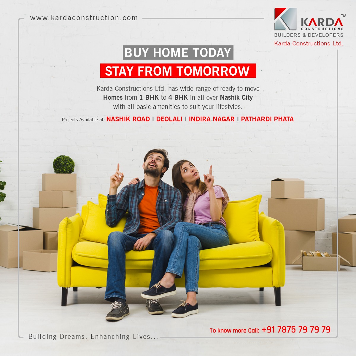 karda_ltd's tweet photo. #BuyHomeToday #StayFromTomorrow. Karda Constructions Ltd. has wide range of #Homes from #1BHK to #4BHK in all over #NashikCity with all basic amenities to suit your https://t.co/9F618XIdD2 know more call: 9545559114 https://t.co/4vtIli3Elk