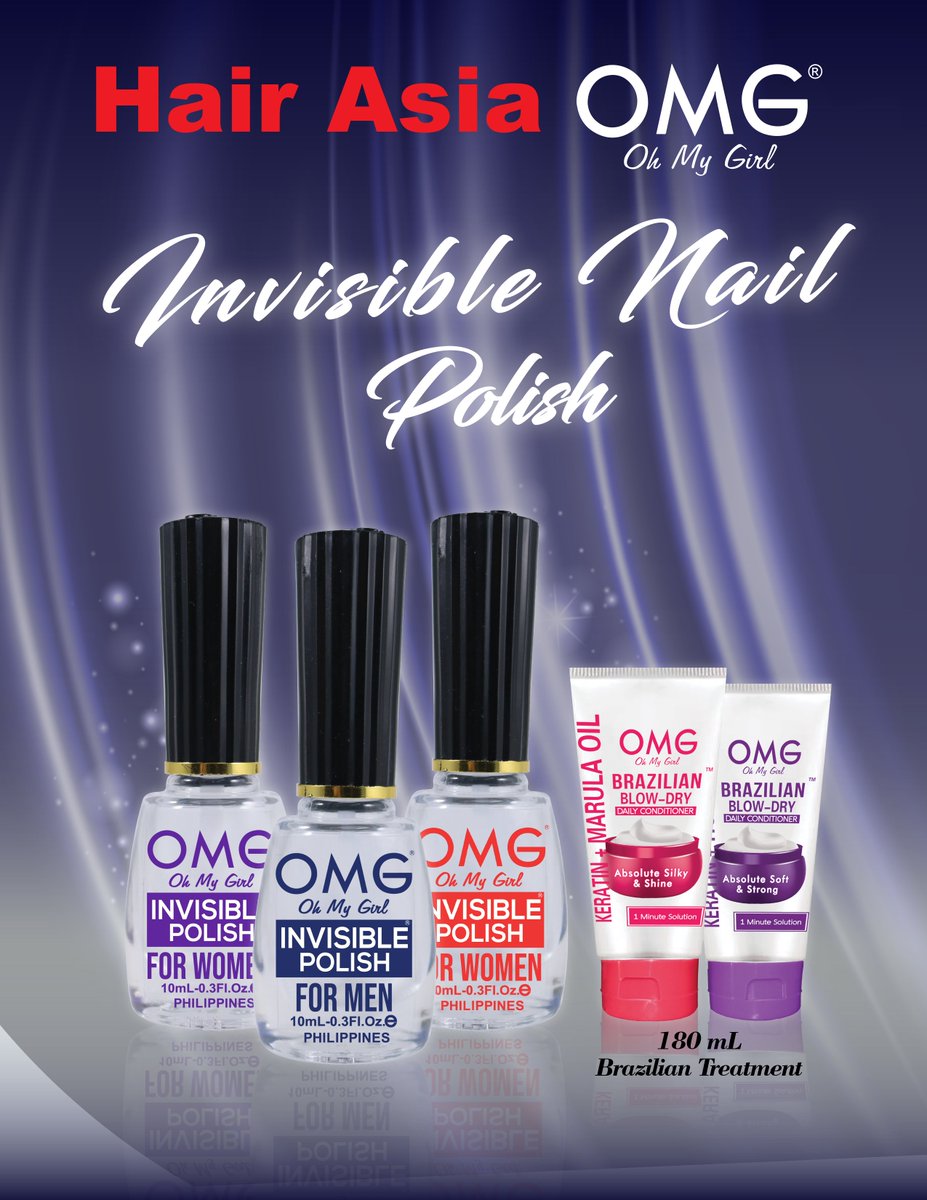OMG Invisible Nail Polish is Also available in Hair Asia on March 10, 2020 at World Trade Center in Pasay City, what are you waiting for ? Mark your calendar and Visit our Booth at E-13, 11 more days to go ! See you There OMG Family!
#omgnailpolish
#nailart
#nailsgram
#naildesign
