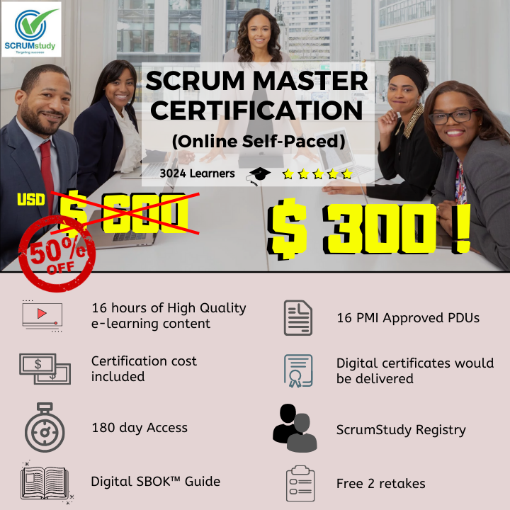 iCertifyNyC's tweet photo. iCertify Training NYC (a registered training provider with ScrumStudy) now offers Scrum Master Certification Training Packages at 50% discount for a limited time: https://t.co/rtAxWhnnz9
For more information write to our email helpdesk info@icertifytraining.com https://t.co/dTkcwrdEkR