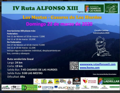 Vamos a disfrutar andando por las Hurdes el día 22 de Marzo, si nos quieres acompañar llama al 658631547, hazlo cuanto antes porque se agotan las plazas.
  Animate y ven con la .A.D.VILLA DE TORREMEJIA.