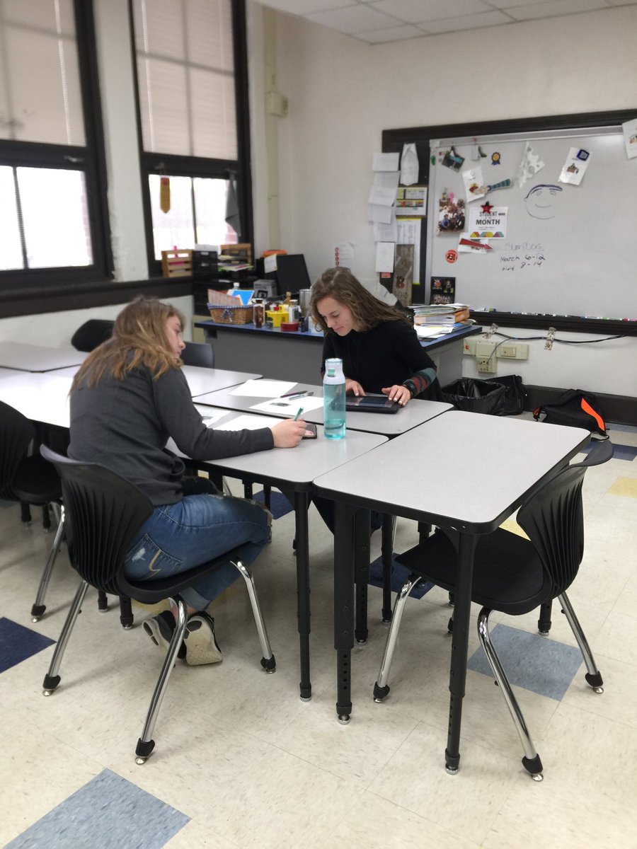 WJSHWildcats's tweet photo. Cross Curricular Challenge: ELA students (Molly McMullin, Claire Ames &amp; Jake Ward) reading the literature passage in Spanish. #Sutter #Wessner-Daulton #Enrichment https://t.co/TScoSZD345
