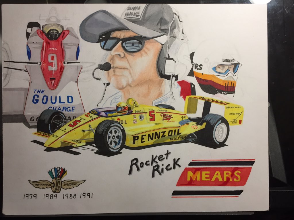 PJohnpepon's tweet photo. Progress so far! Learning A lot! In a year or so Iβll do another so I can do Rocket Rick the justice he deserves! #indycar #Formula1 #indy500 #johnpepon #papertigercreations #drawing #sketching #rocketrickmears #rickmears #pencildrawing #pencil #markers https://t.co/kynuVjzLt7