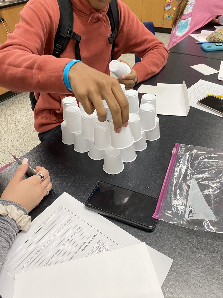 MsDeBottisbio's tweet image. We laughed a lot today! Watching my students simulate symbiotic relationships while building a cup tower was great entertainment. They were not happy with the parasitism example! @MsDeBottisbio @KleinOak #biologyisfun #bionerds #ALLIN #OAKEM