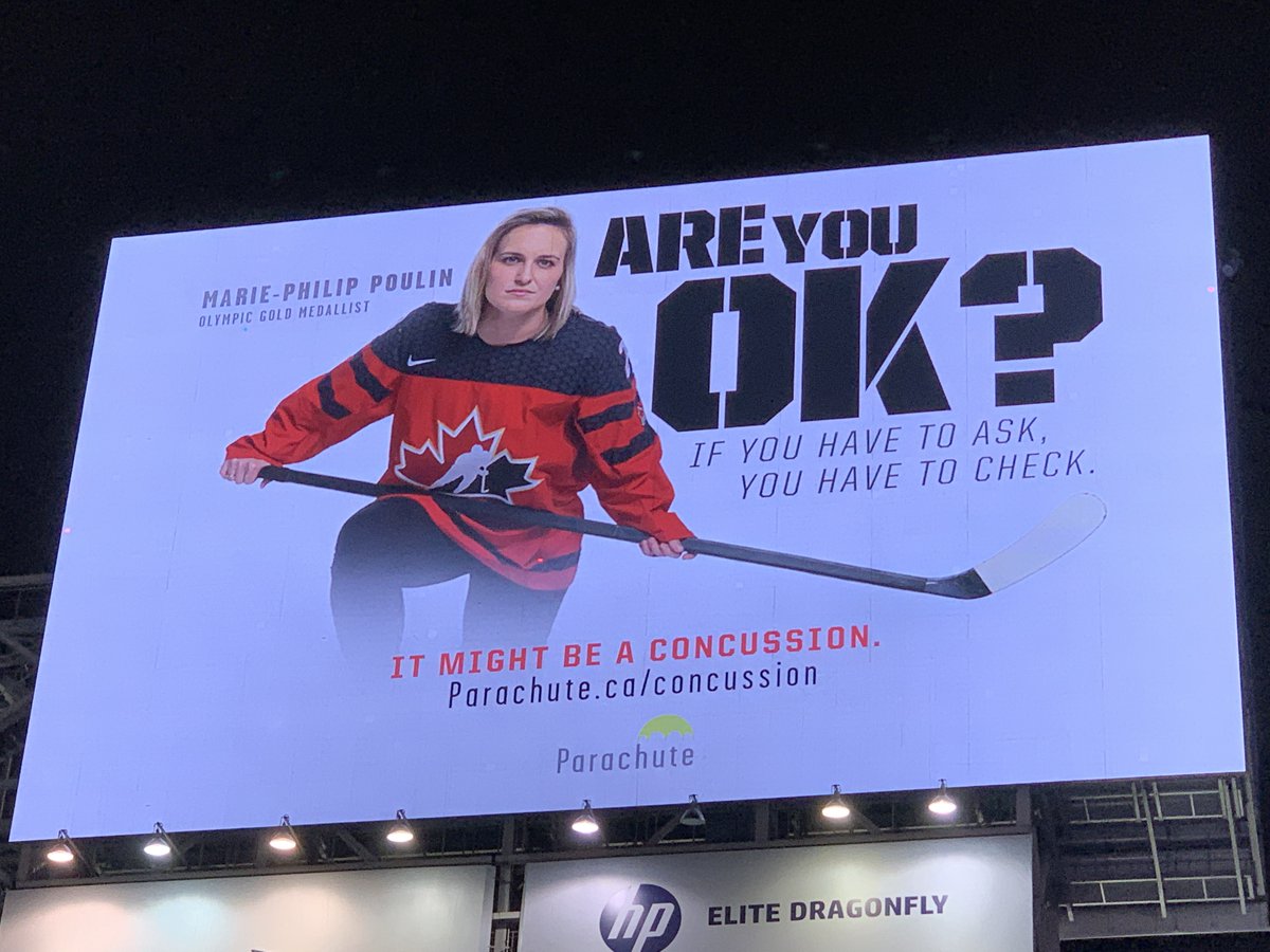 kteahen's tweet image. When you&apos;re walking home and you see your @parachutecanada billboard playing at Yonge-Dundas Square #CheckForConcussion @pou29 #ConcussionEd #marketingwin Thank you @BrandedCities for the donated space.