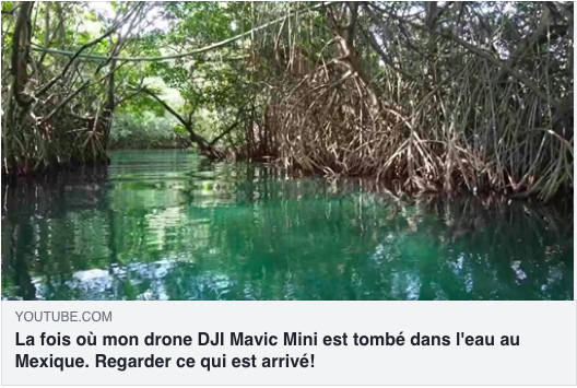 Durant notre tournage de la vidéo guide de Playa del Carmen (Mexique), notre drone est tombé dans 🌊 l'eau dans un lagon à deux pas de la plage. 

Regardé ce qui est arrivé à notre 💥 drone ...

youtube.com/watch?v=rJgA_G…

#drone #djimavic #djimini