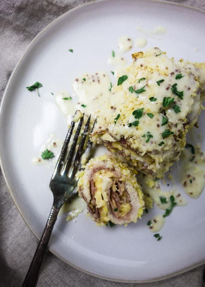 wenthere8this's tweet photo. This easy Chicken Cordon Bleu is stuffed with smoked Gouda and prosciutto, then baked and served with a Dijon mustard cream sauce - this stuff is incredible! #chickencordonbleu #cheesestuffed #crispybakedchicken #cordonbleu https://t.co/wfgAFG7BIx via @wenthere8this https://t.co/8Dzw7vzYRz