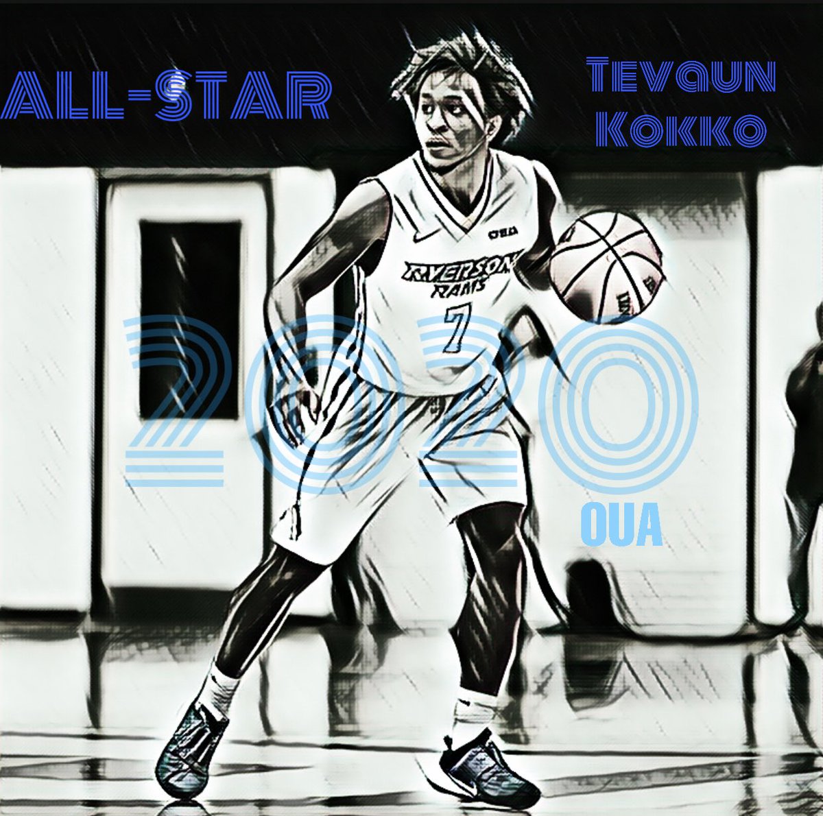 Congrats to <a href="/Tevaunkokko/">tevaun kokko</a> selected 1st team OUA All-Star #werRams